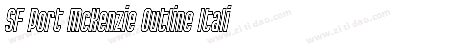SF Port McKenzie Outline Italic字体转换